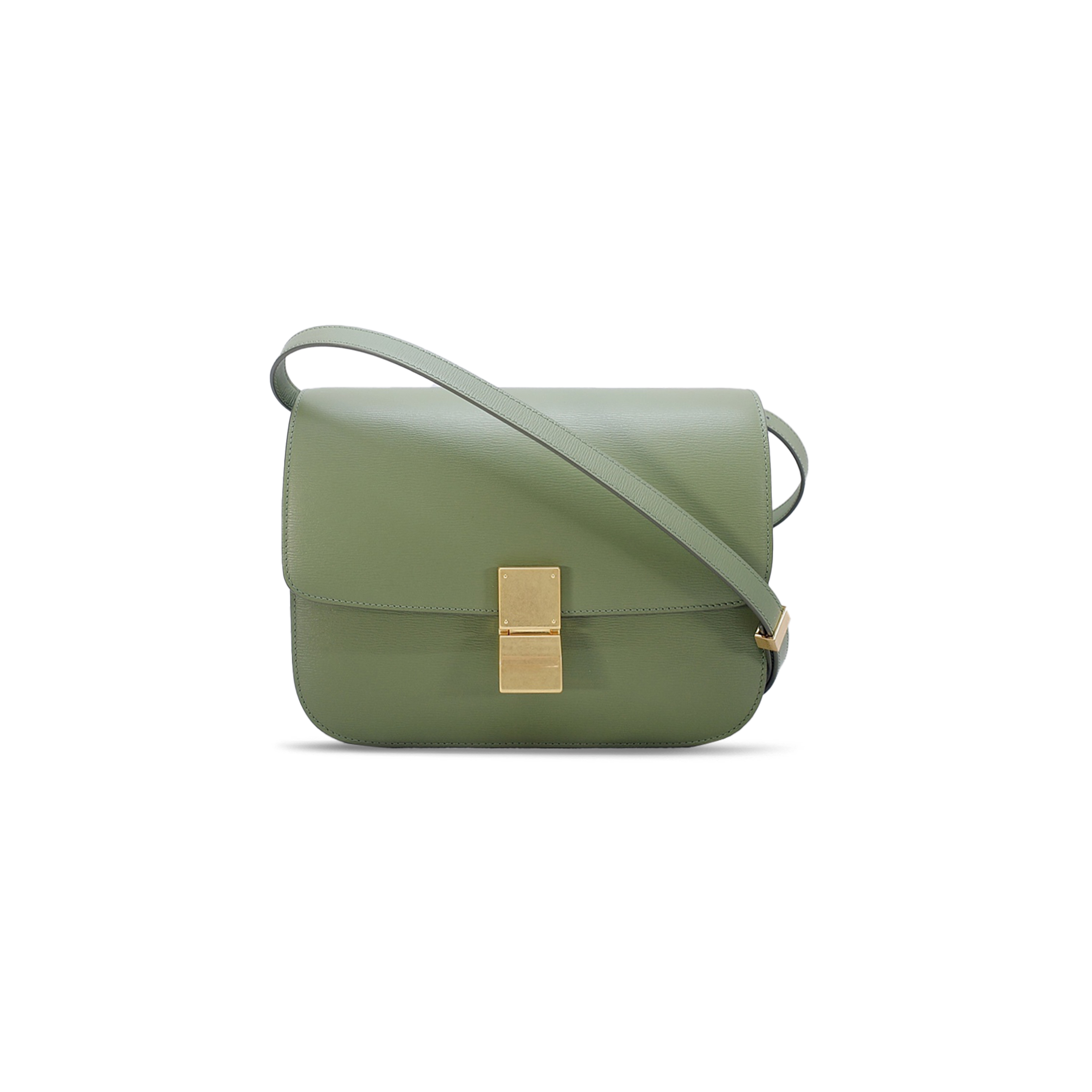 Ce**e medium shoulder bag in teen classic striped calfskin 164173dls.27ot (24*18*7cm)